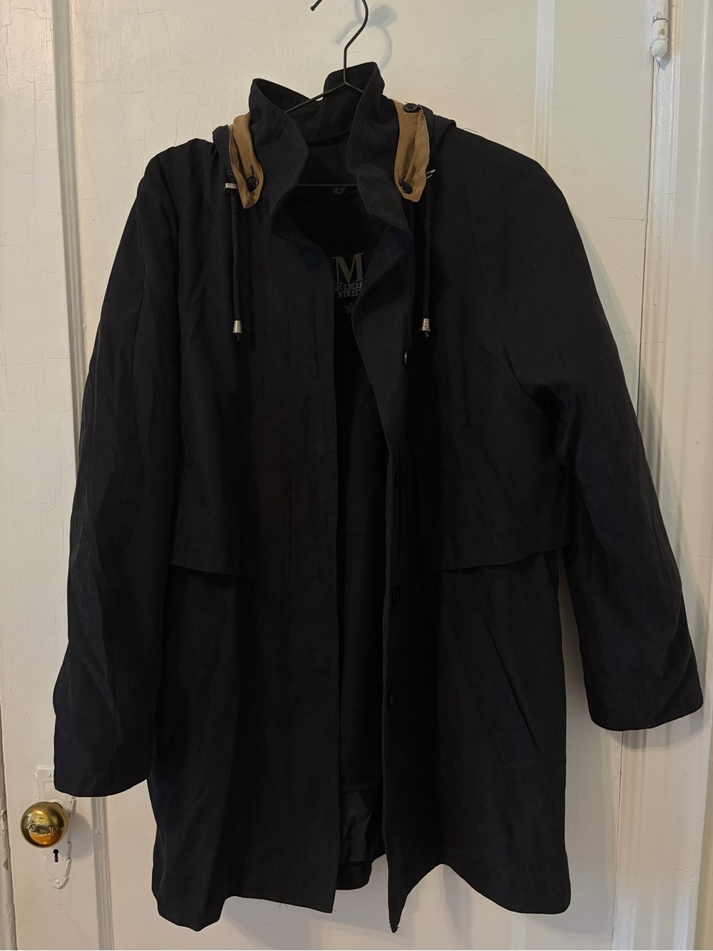 Unisex size M black trench coat